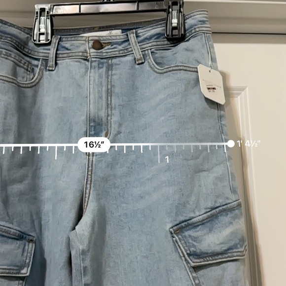 Altar'd State Blue Flare Wide Leg Jeans - Picture 3 of 4